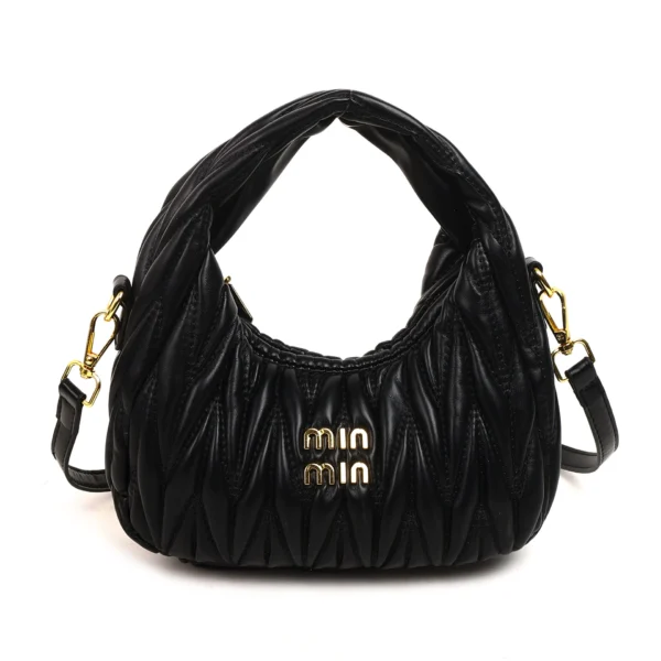 Luxury Pleated Crescent Shoulder Bag for Women – Cloud-Inspired Textured Handbag, Elegant Versatile Crossbody Bag