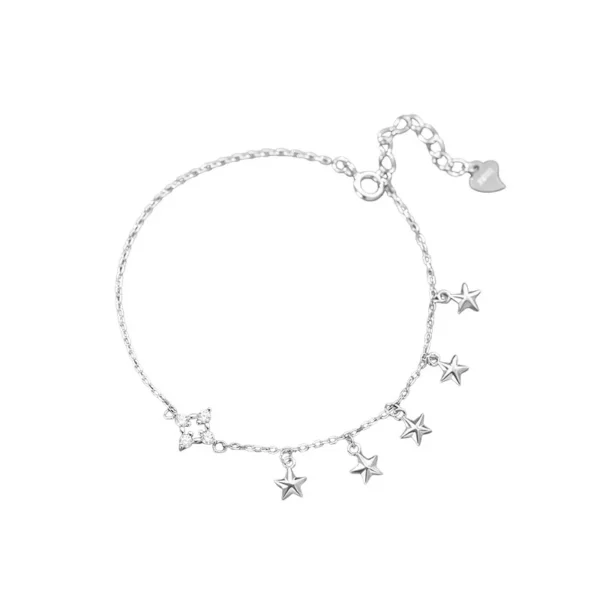 Luxury Baby’s Breath Bracelet in White Gold-Finish S925 Sterling Silver – Minimalist & Fresh Design