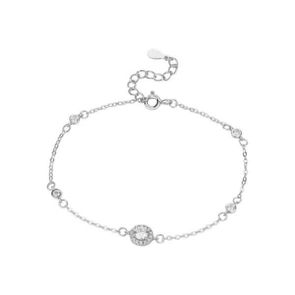 Luxury Minimalist Bracelet in White Gold Finish S925 Sterling Silver – A Simple, Timeless Design