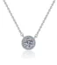 Elegant 1 Carat Pendant Necklace in 925 Sterling Silver with White Gold Plating 1