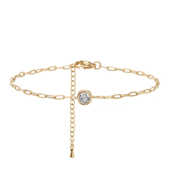 Elegant Yellow Gold-Plated S925 Sterling Silver Bracelet – A Simple, Timeless Design