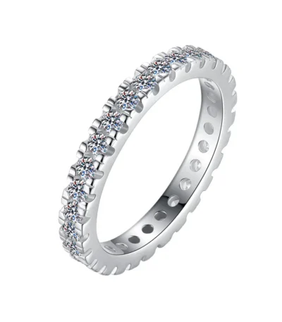 Elegant GRA Moissanite Ring – Simple Luxury in S925 Sterling Silver for Women 1