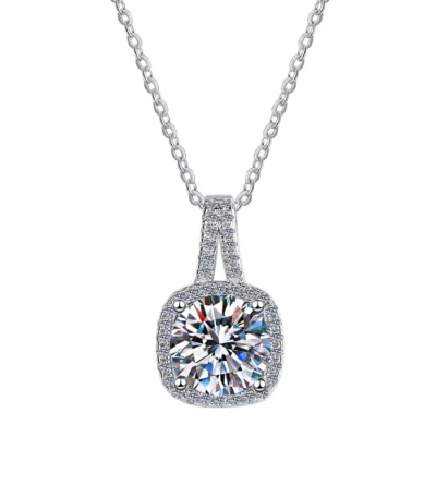 Luxury 1 Carat Pendant Necklace in S925 Sterling Silver – Classic Style 1