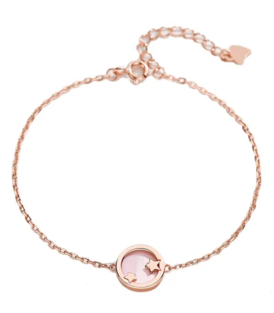 Luxury Star Fritillaria Bracelet in White Gold Finish S925 Sterling Silver for Women 1