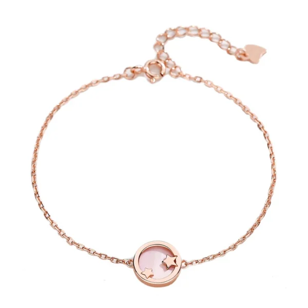Luxury Star & Fritillaria Bracelet in Rose Gold Finish S925 Sterling Silver for Women