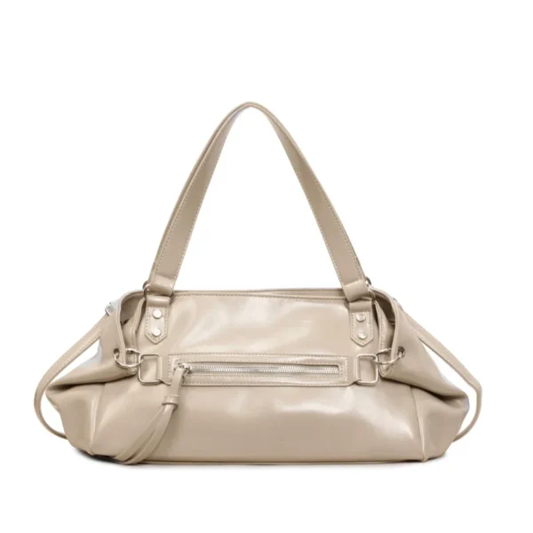 Korean-Style Large-Capacity Solid Color Tote – Casual Fashion Commuter Underarm & Shoulder Crossbody Bag