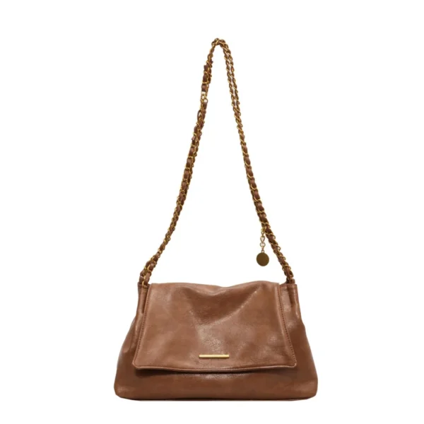 Luxury Retro Women's Shoulder Bag – Large-Capacity Underarm Tote with Elegant Chain Crossbody Design