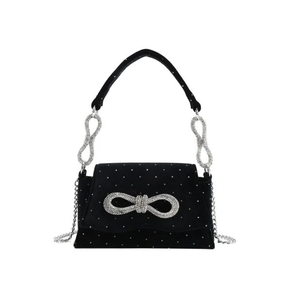 Premium Rhinestone Bow Evening Shoulder Bag – High-End Crossbody & Underarm Style Wholesale