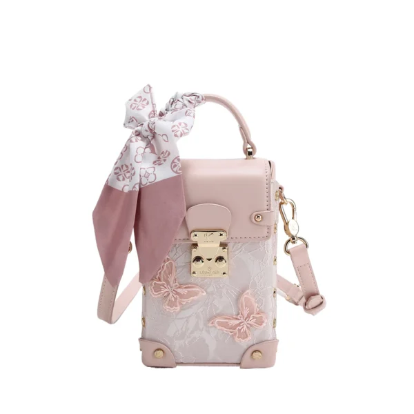 Luxury French Lace Bow Mini Crossbody Bag – High-End Spring Collection Wholesale