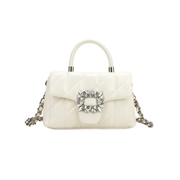 Luxury Diamond-Embellished Rhombus Box Bag – High-End Chain Small Square Bag Wholesale